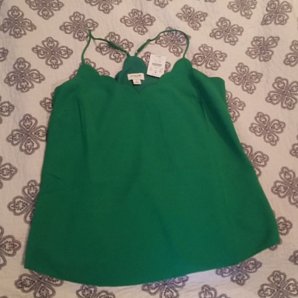 J. Crew Scalloped tank top